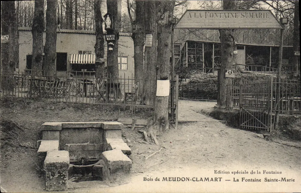 Bois de Meudon-Clamart — La Fontaine Sainte-Marie — Sonderausgabe der Fontaine - Vorderseite