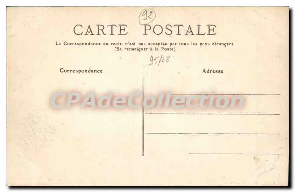 Château de Meudon — Ancienne Résidence Impériale et Royale incendiée pendant la Guerre 1870 — Édition R. FUBRY, n°70 - Verso