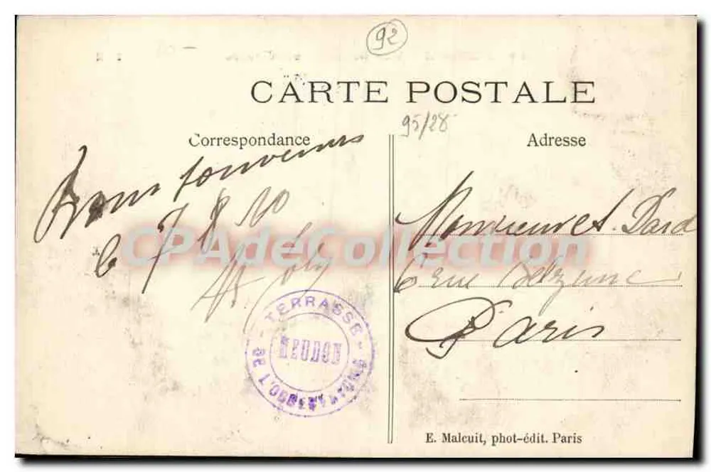 Meudon - Allgemeiner Blick Richtung Paris — E. M. — Nr. 56 - Rückseite
