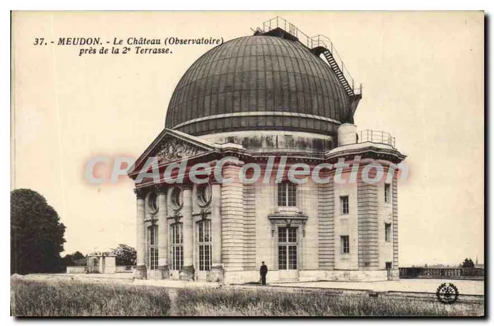 Meudon - Das Schloss (Observatorium) in der Nähe der 2. Terrasse — Phototypie L'Abeille, Paris - Vorderseite