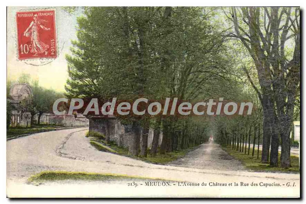 Meudon — Avenue du Château und Rue des Capucins — G.I. - Vorderseite