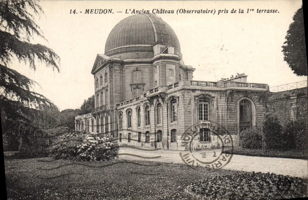 Meudon — Das Alte Schloss (Observatorium) von der ersten Terrasse — Verleger: Phototypie L'Anile, Paris - Vorderseite