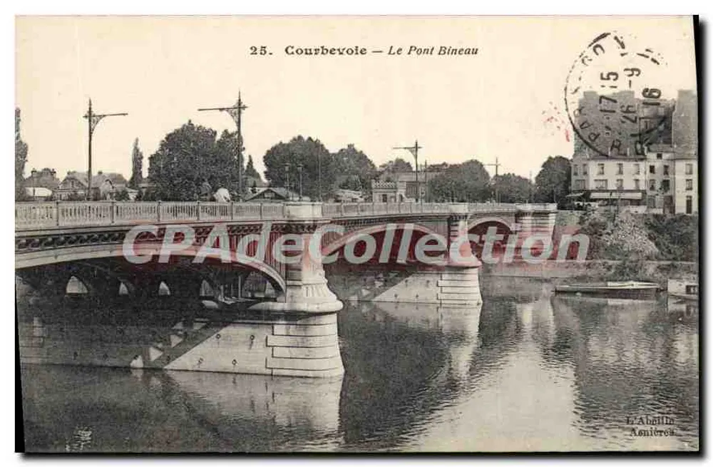 Courbevoie — Il Ponte Bineau — L'Abatille, Asnières - Recto