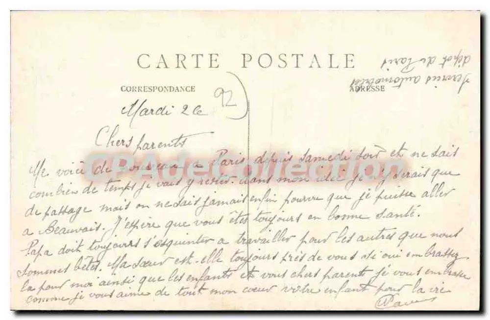 Courbevoie — Il Ponte Bineau — L'Abatille, Asnières - Verso