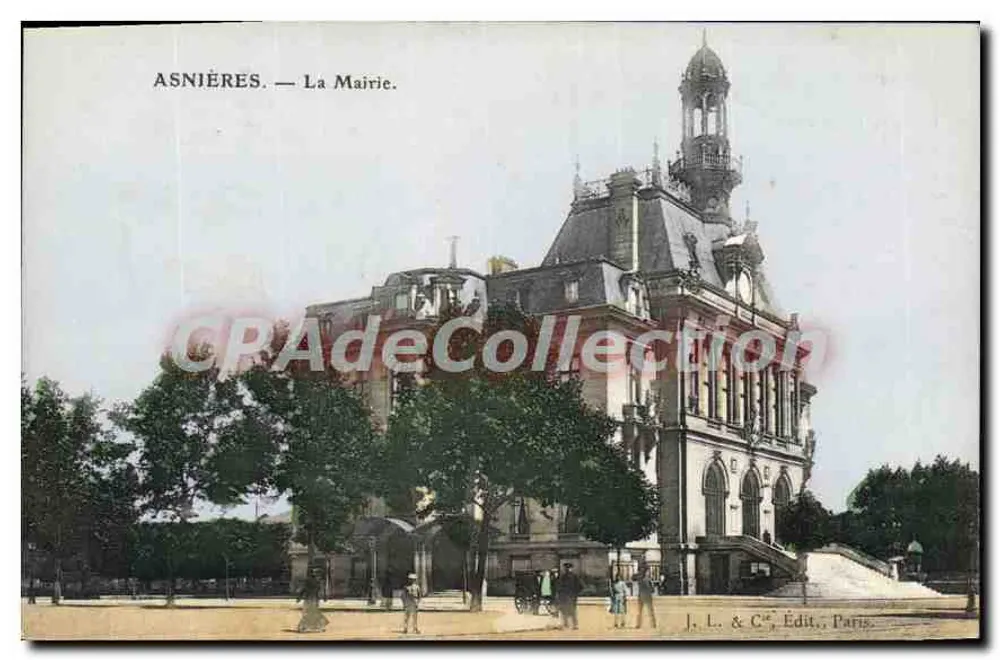 Asnières — A Prefeitura. — J. L. & C°, Editora, Paris. - Frente