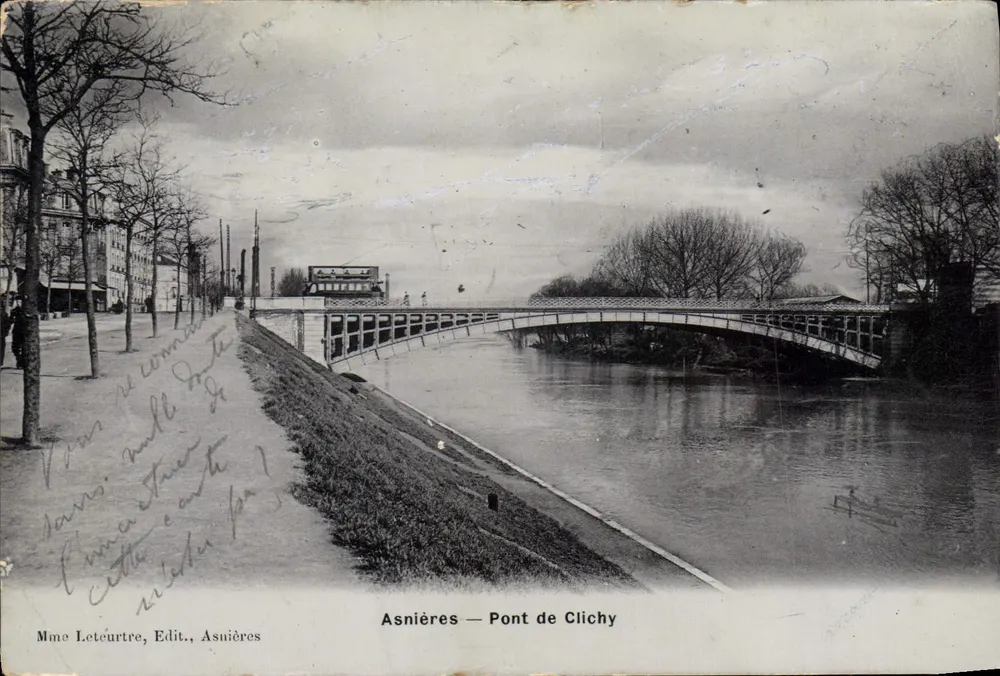 Asnières — Ponte de Clichy — Mme Leteurtre, Editora, Asnières - Frente