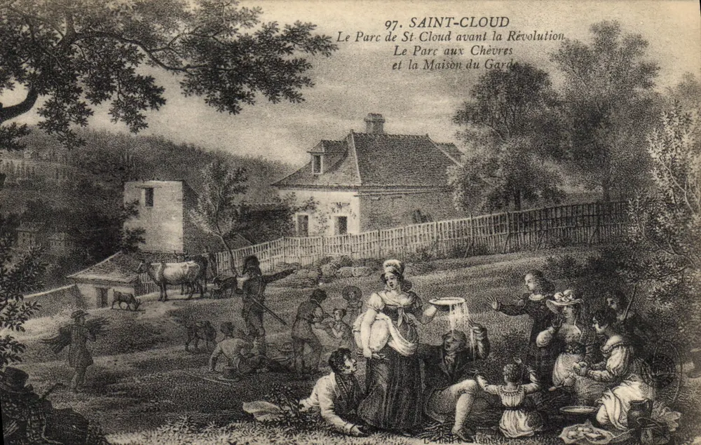 Saint-Cloud — O Parque de Saint-Cloud antes da Revolução e a Casa do Jardineiro — L'Abîlle, Amièrées - Frente
