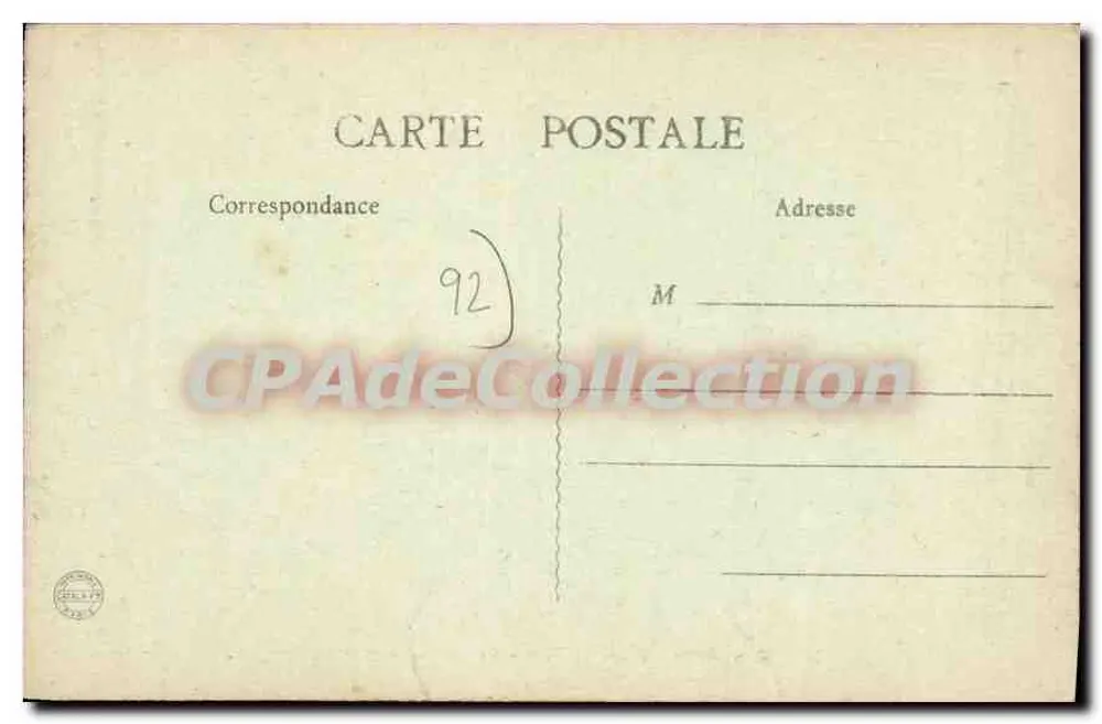Asnières - Rathaus - Der Park — B. F., PARIS - Rückseite