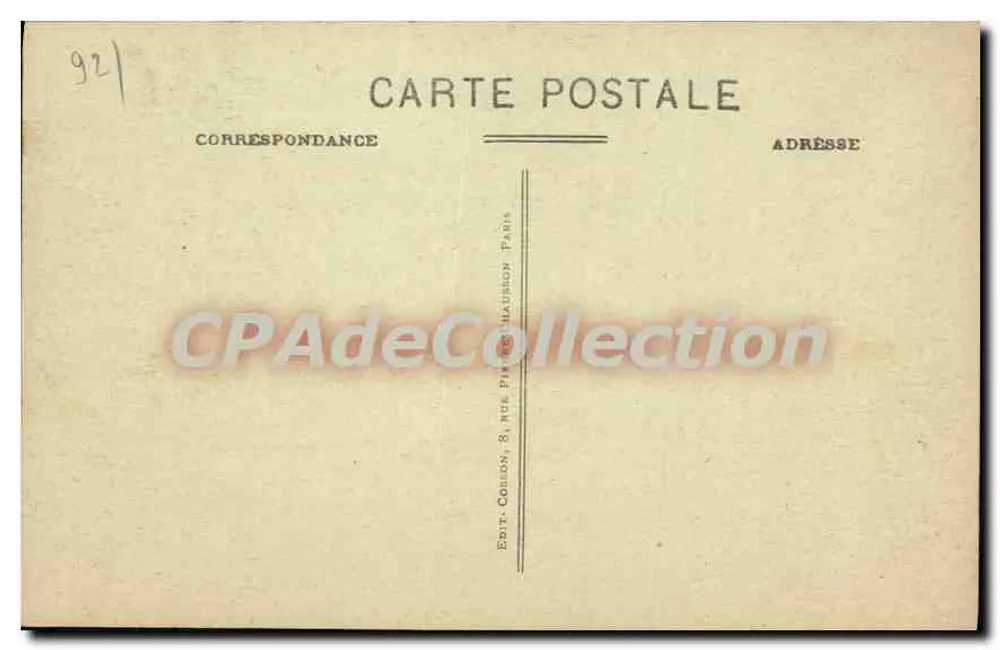 Bois de Boulogne - Schloss Bagatelle - L'Orangerie — C.M. n°877 - Rückseite