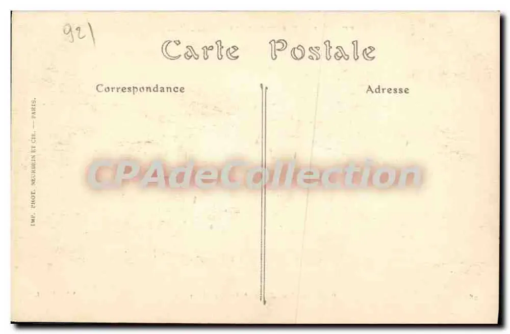 Castillo de Saint-Cloud (Seine-et-Oise) — Vista de una de las alas del castillo, lado del parque ecuestre o del camino de Versalles — ND. Fot. n°26 - Reverso