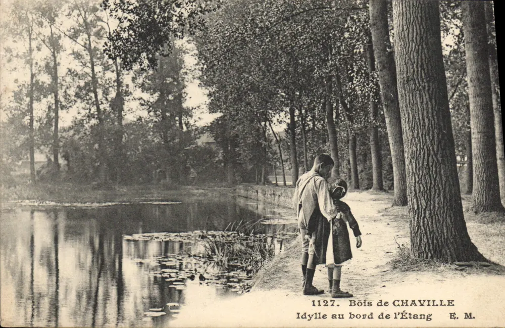 Bois de Chaville — Idylle am Teich — E. M. - Vorderseite
