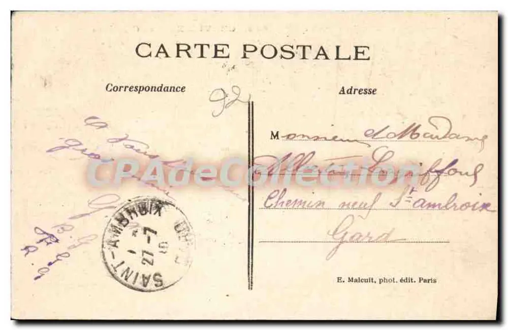 Chaville — As Glacière — E. M. n°448 - Verso
