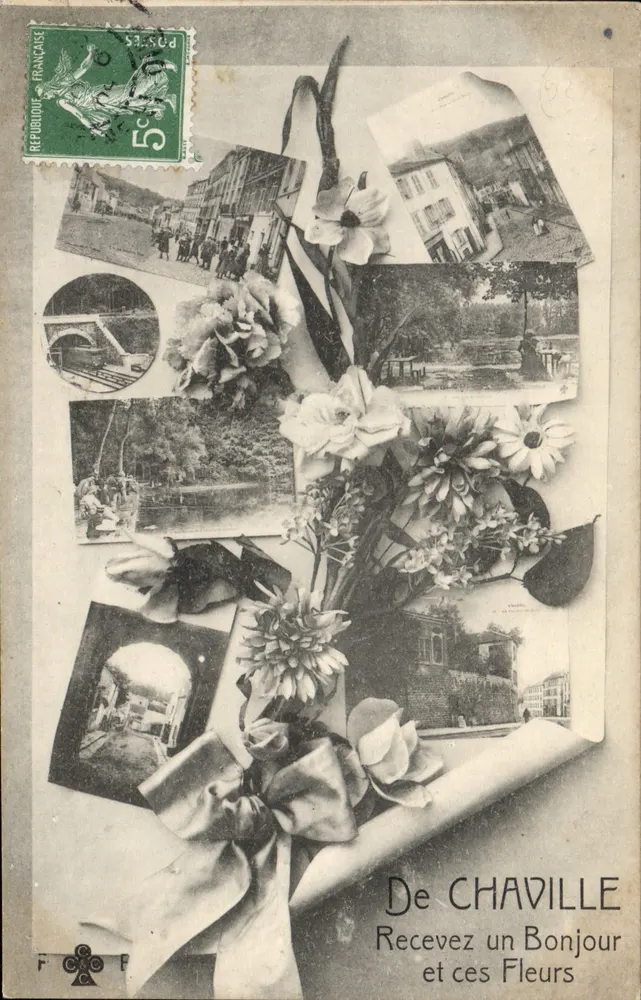 Von CHAVILLE — Empfange einen Gruß und diese Blumen — Verlag F.C.F. - Vorderseite