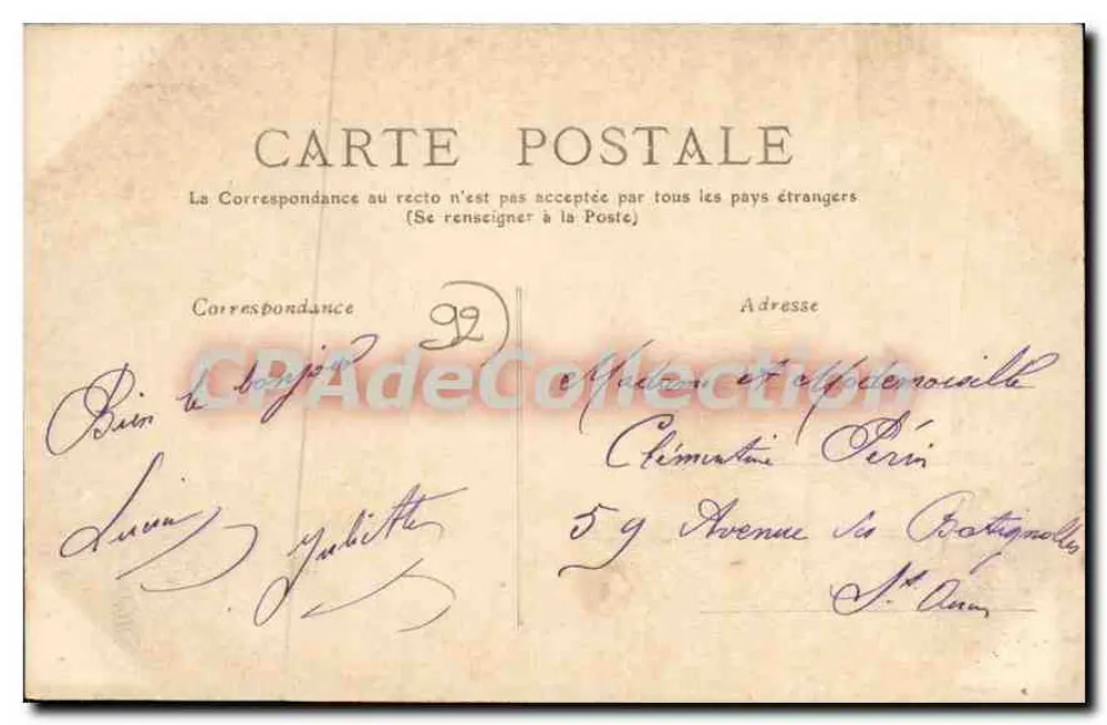 Von CHAVILLE — Empfange einen Gruß und diese Blumen — Verlag F.C.F. - Rückseite