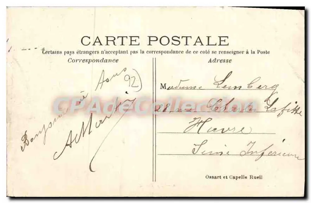 Rueil - O Moulin dos Gibets - O Parque — editor anônimo, n° 90 - Verso