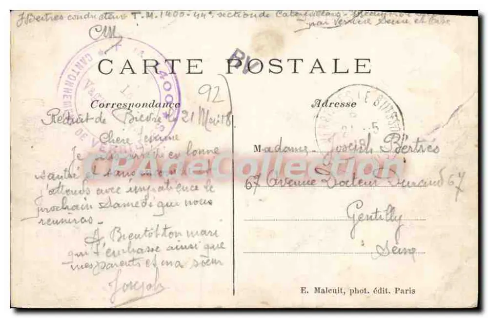 Entrada do Restaurante das Rochas — Robinson — E. M. - Verso