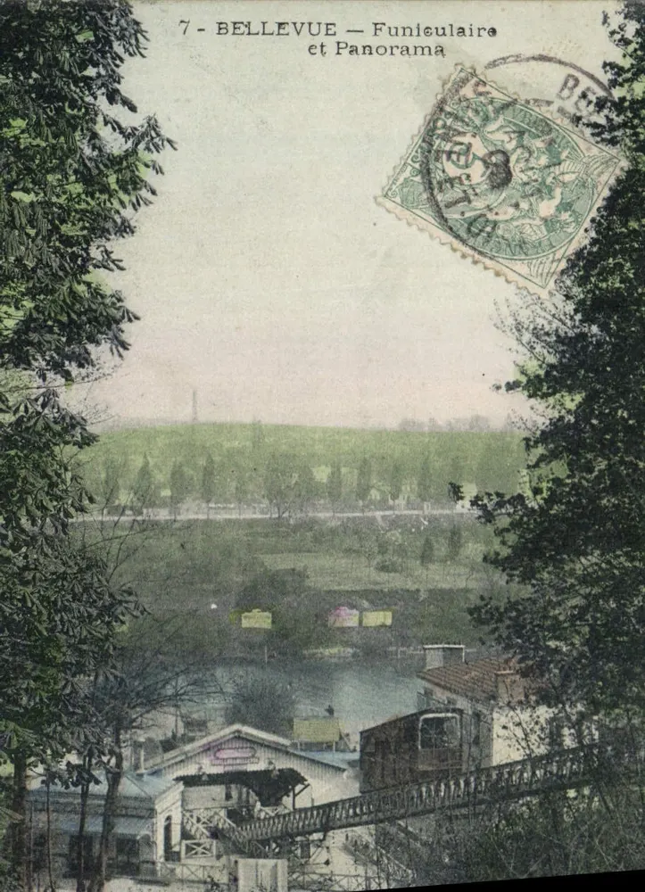 Bellevue — Funicular e Panorama — P. Marrelise, Editora, 58, Boulevard Montparnasse, Paris - Frente