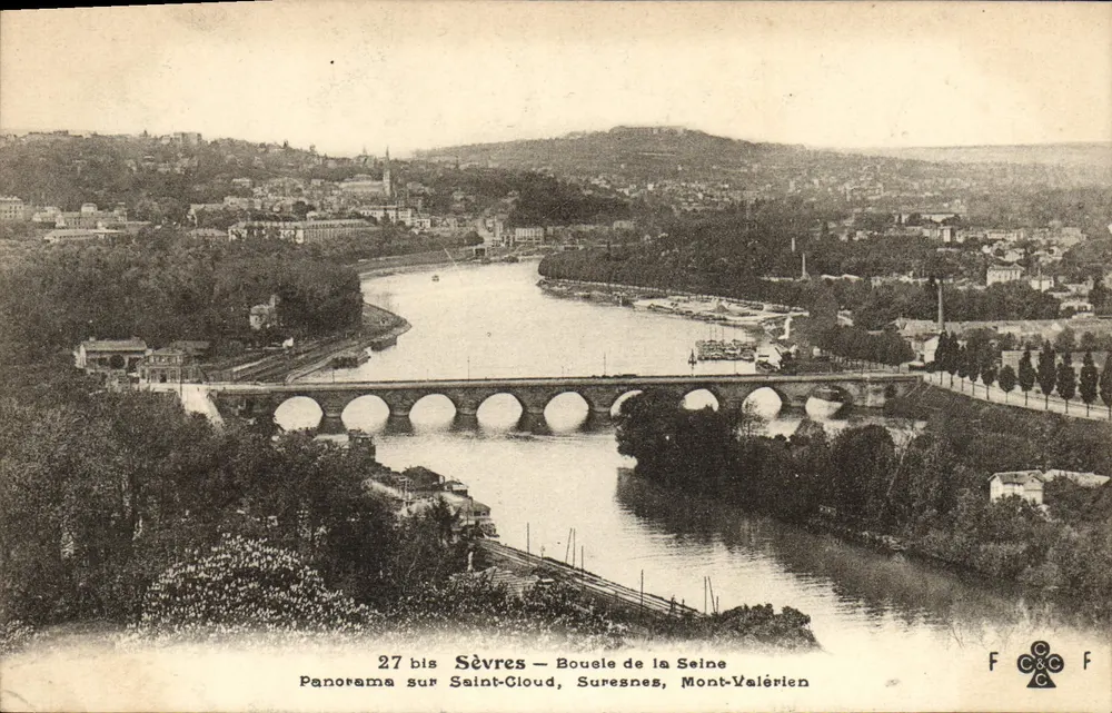 Panorama über Saint-Cloud, Suresnes, Mont-Valérien — Schleife der Seine — Sèvres — 27 bis - Vorderseite
