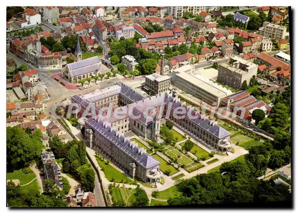 Luftbild der Fondation Brignole Galliera - Altersheim von Ferrari in Clamart — Vintage Postcard/Antike Ansichtskarte - Vorderseite