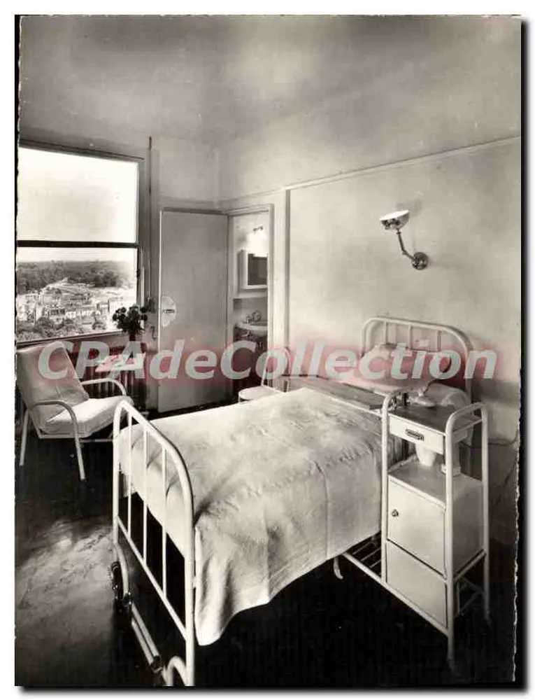 Quarto de hospital — Centro Médico-Cirúrgico Foch, Suresnes (Seine) — Estúdio J. Collas, 5, Rue de l'Ange-Batelière, Paris 9e - Frente