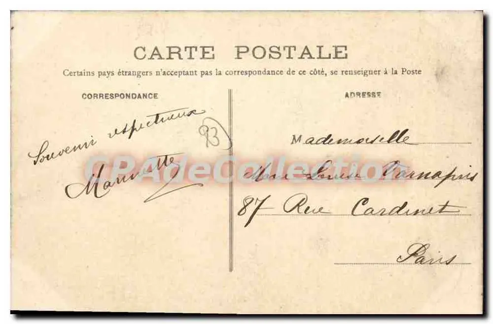 Le Raincy — Der Kreuzungspunkt der Savart-Mountain — Sammlung A. Moquet, Le Raincy - Rückseite