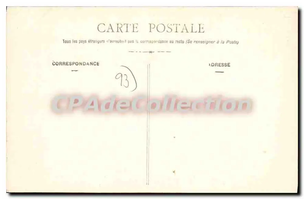 Bildungshaus der Ehrenlegion in Saint-Denis — Der Vorplatz — Verlag Pierre Pout - Rückseite