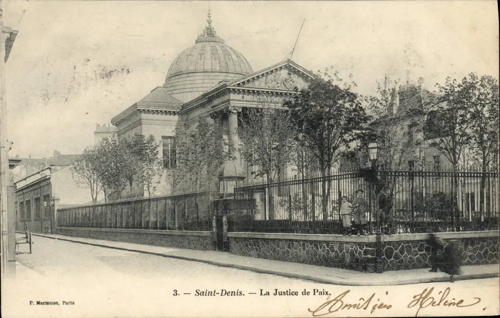 Saint-Denis — A Justiça de Paz — P. Marmuse, Paris - Frente