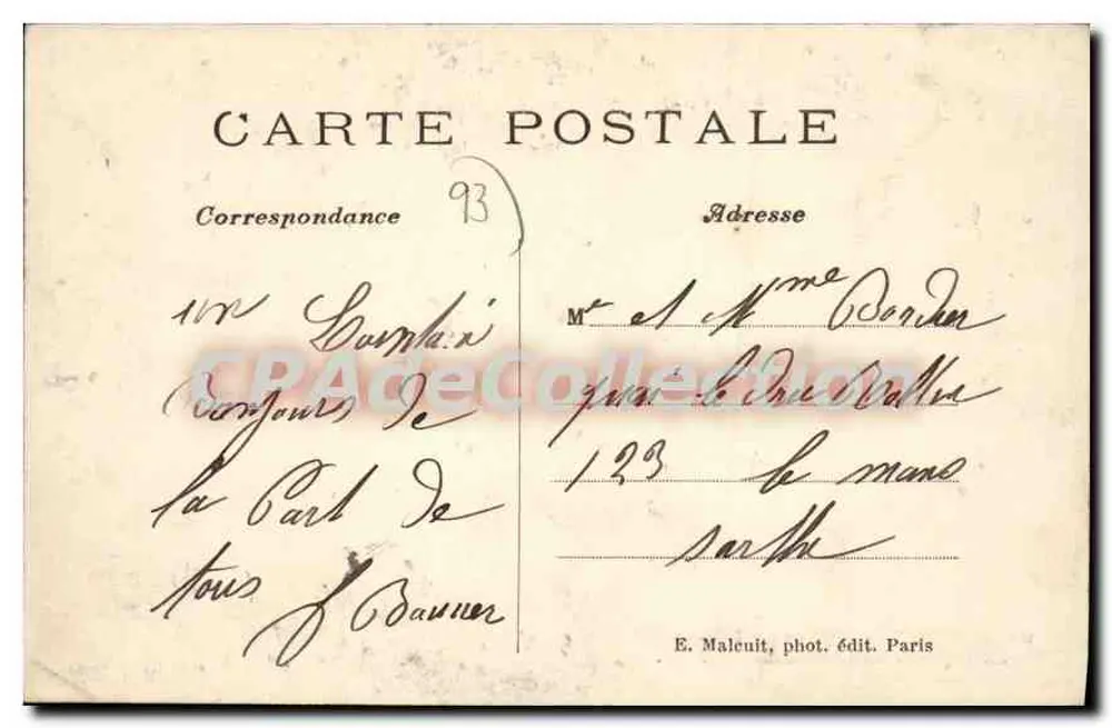 Montreuil-sous-Bois — Der Platz des Rathauses — E. M. - Rückseite