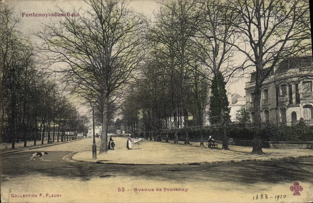 Fontenay-sous-Bois — Avenue de Fontenay, Gesamtansicht — Sammlung F. Fleury, Nr. 58 - Vorderseite