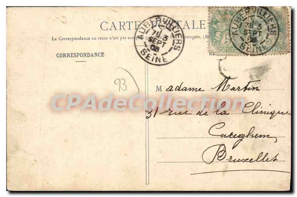 Aubervilliers - Avenue de la République — G. I. — n° 2057 - Rückseite