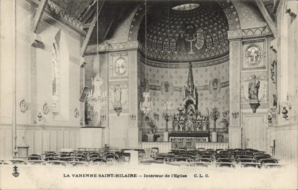 La Varenne-Saint-Hilaire — Innenansicht der Kirche — C. L. C. - Vorderseite