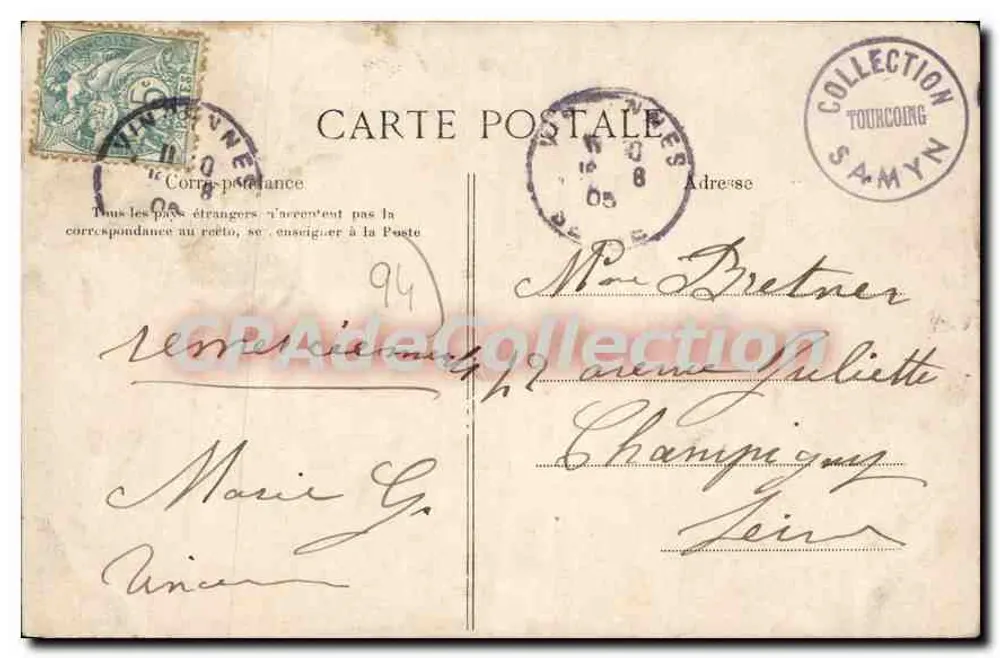 Vincennes — Estátua do Geral Daumesnil — C.L. 27 - Verso
