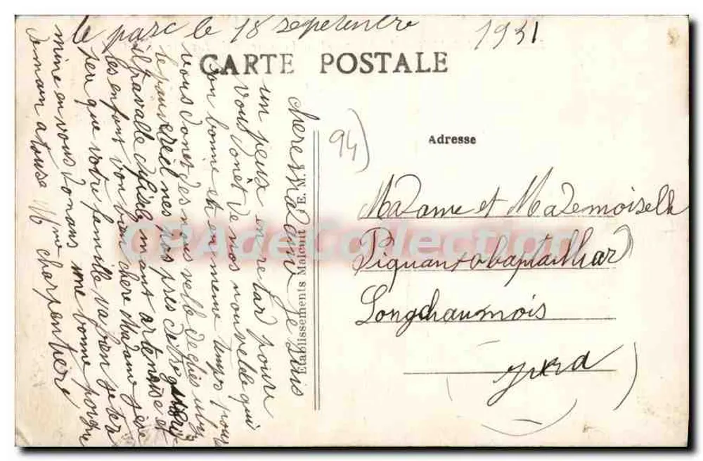 Saint-Maur — Die Marne und die Brücke La Pie — E. M. n° 5339 - Rückseite