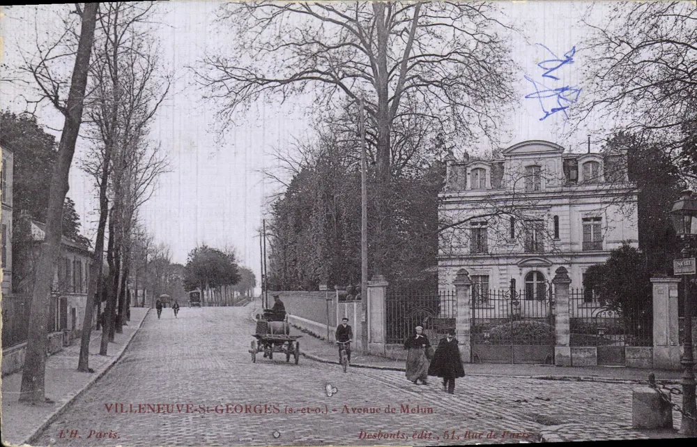 Villeneuve-St-Georges — Avenida de Melun — L'H Paris, édit. Desbonts, 51, Rue de Paris - Frente