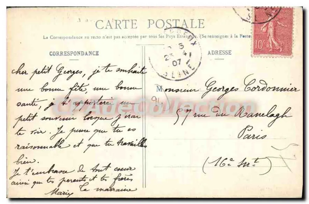 Le Perreux — As margens da Marne — G. I. n° 2196 - Verso