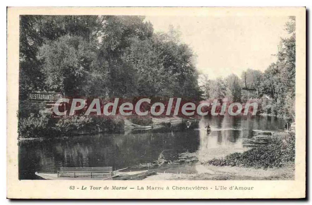 Die Marne bei Chennevières — Die Insel der Liebe — Der Marne-Rundgang — n°63 - Vorderseite