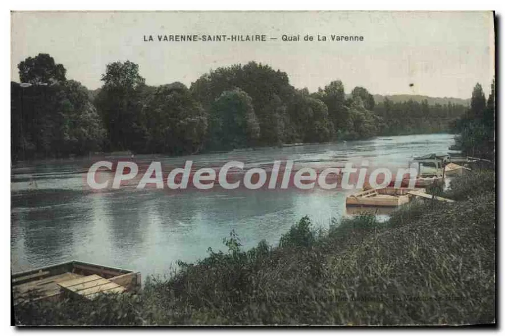 La Varenne-Saint-Hilaire — Quai de La Varenne — Antike Ansichtskarte - Vorderseite