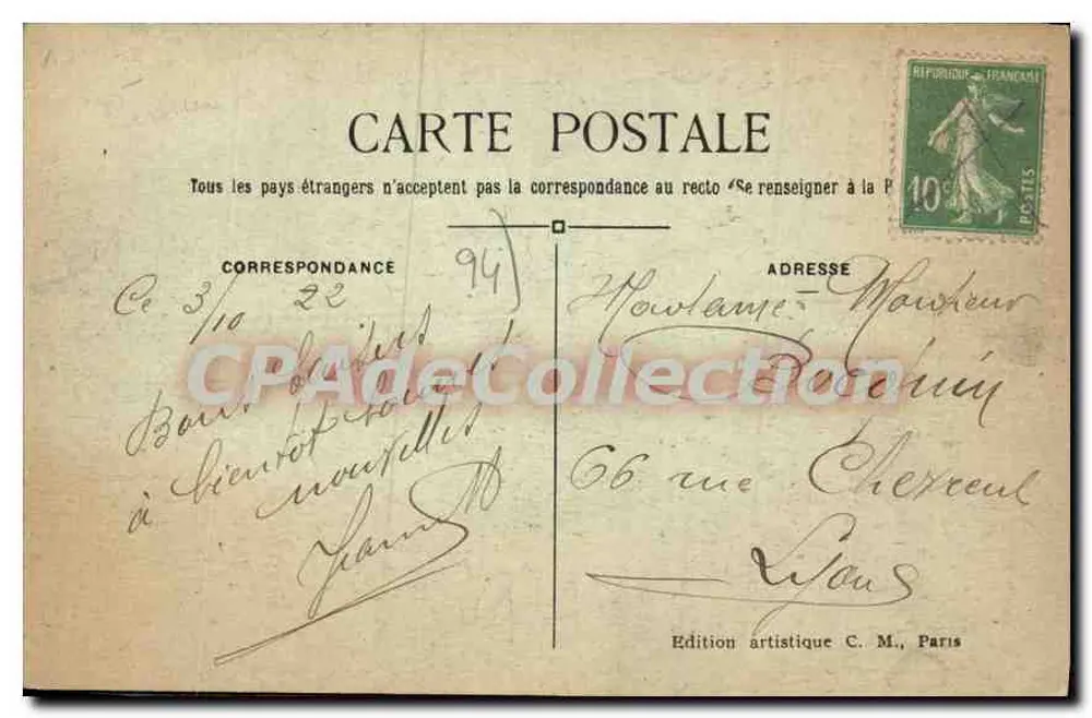 La Varenne-St-Hilaire — Die Insel der Liebe — C.M. - Rückseite