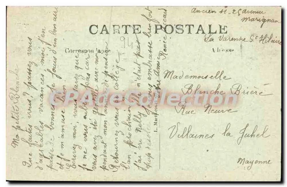 La Varenne-Chennevières (Seine) — Ufer der Marne an der Île d'Amour — L.M. 333 - Rückseite