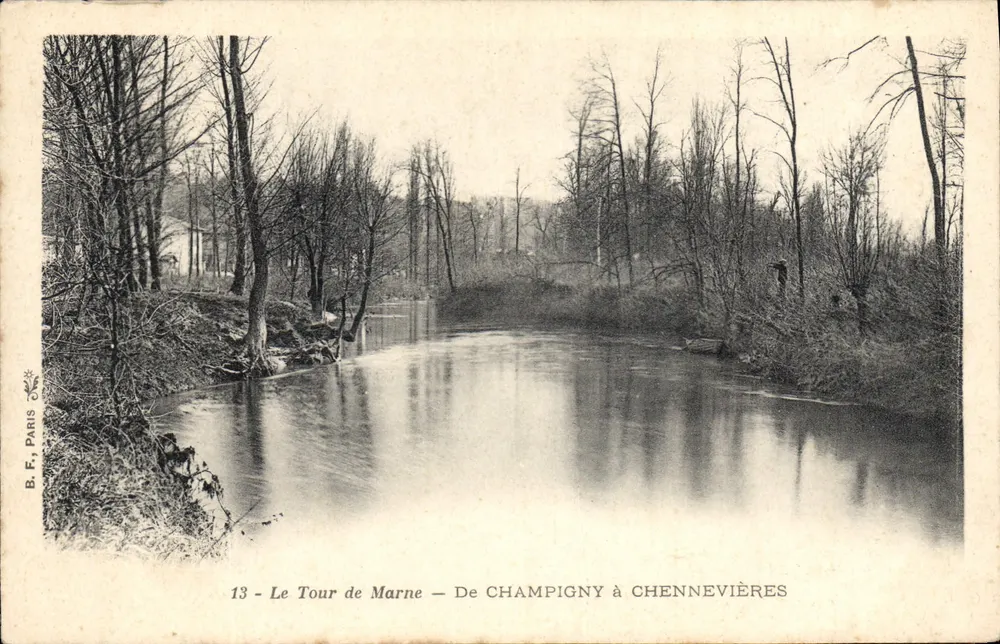 Tour des Marne — Von Champigny nach Chennevières — B.F. Paris, Nr. 13 - Vorderseite