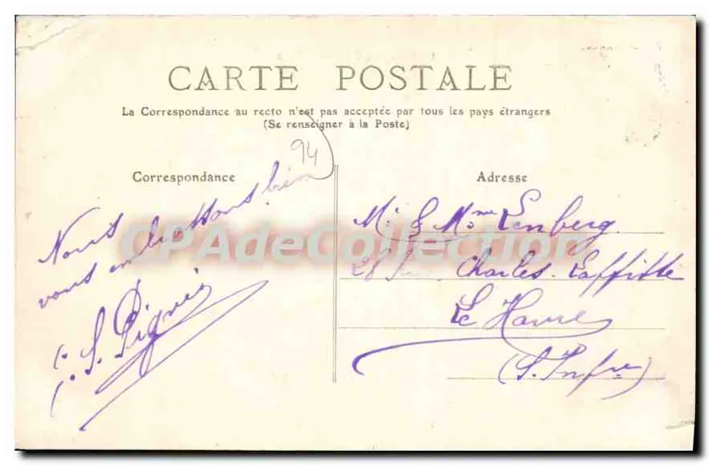 A Avenida de Chennevières — Avenida arborizada com passeios — Coleção F. Fleury, n°10 - Verso