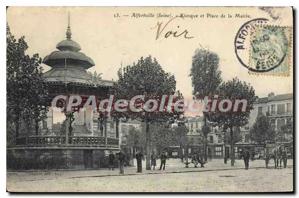 Alfortville (Seine) — Kiosk und Rathausplatz — Gautron, Sall, Ivery - Vorderseite