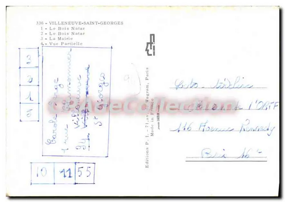 Villeneuve-Saint-Georges — Erinnerung an Villeneuve-Saint-Georges — Éditions P. - 71 av. de Wagram, Paris - Rückseite