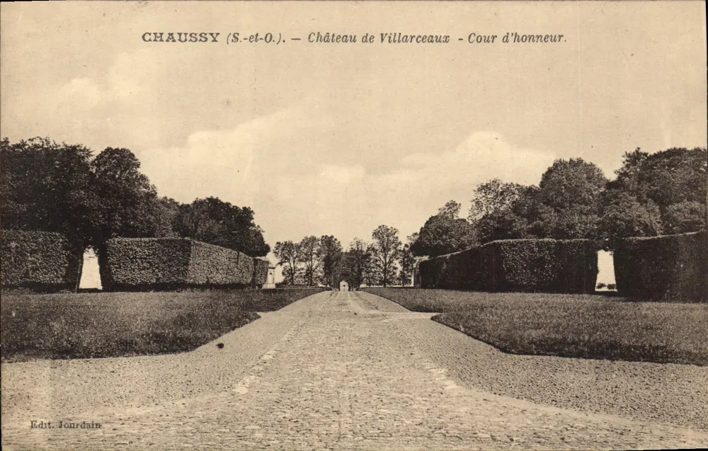 Chaussy (S.-et-O.) — Schloss Villarceaux — Ehrenhof — Edit. Jonrdain - Vorderseite