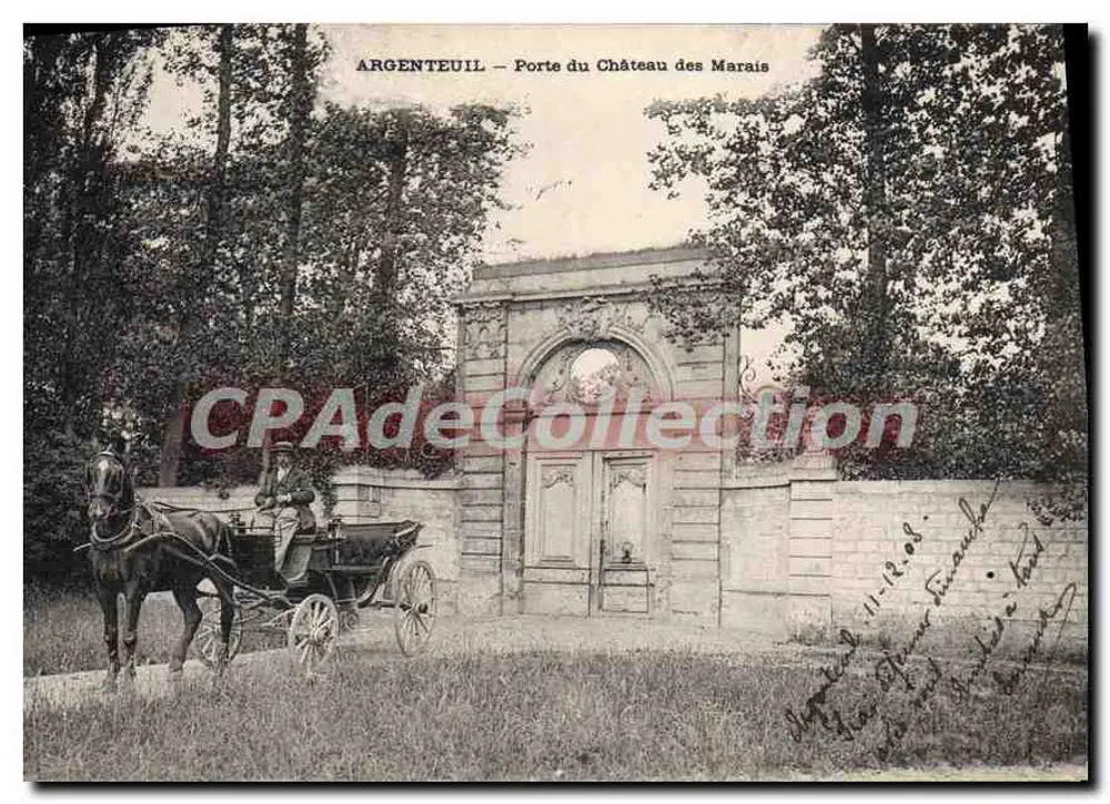 Argenteuil — Puerta del Castillo de los Marais — Tarjeta postal antigua de Collection - Anverso