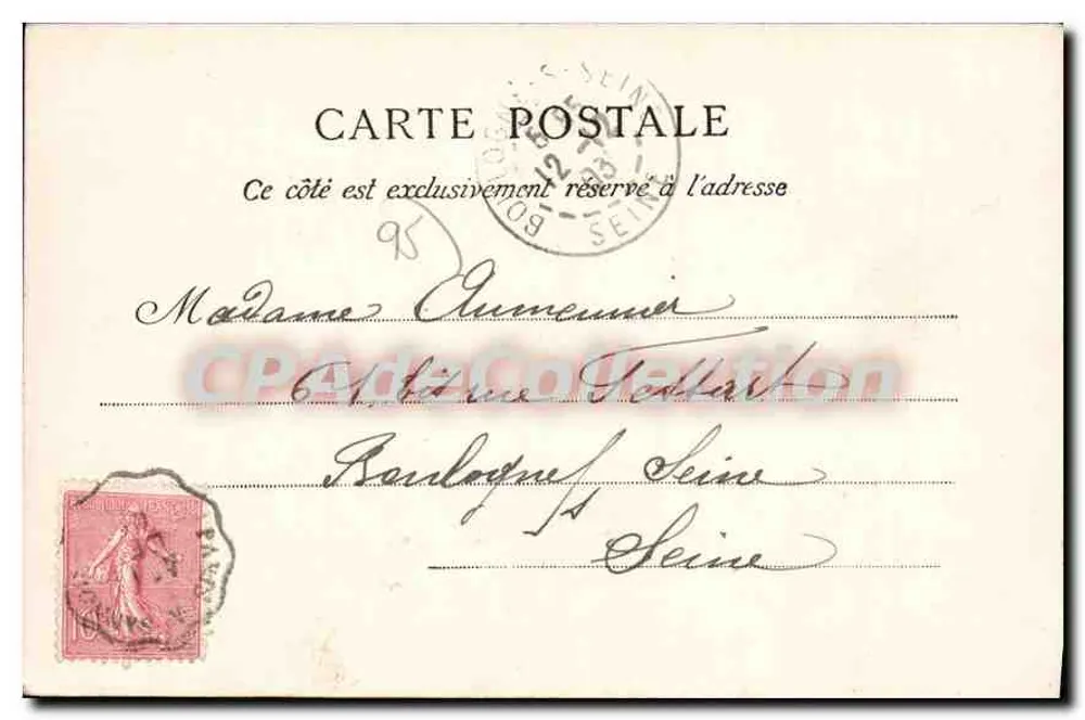 Argenteuil — Puerta del Castillo de los Marais — Tarjeta postal antigua de Collection - Reverso