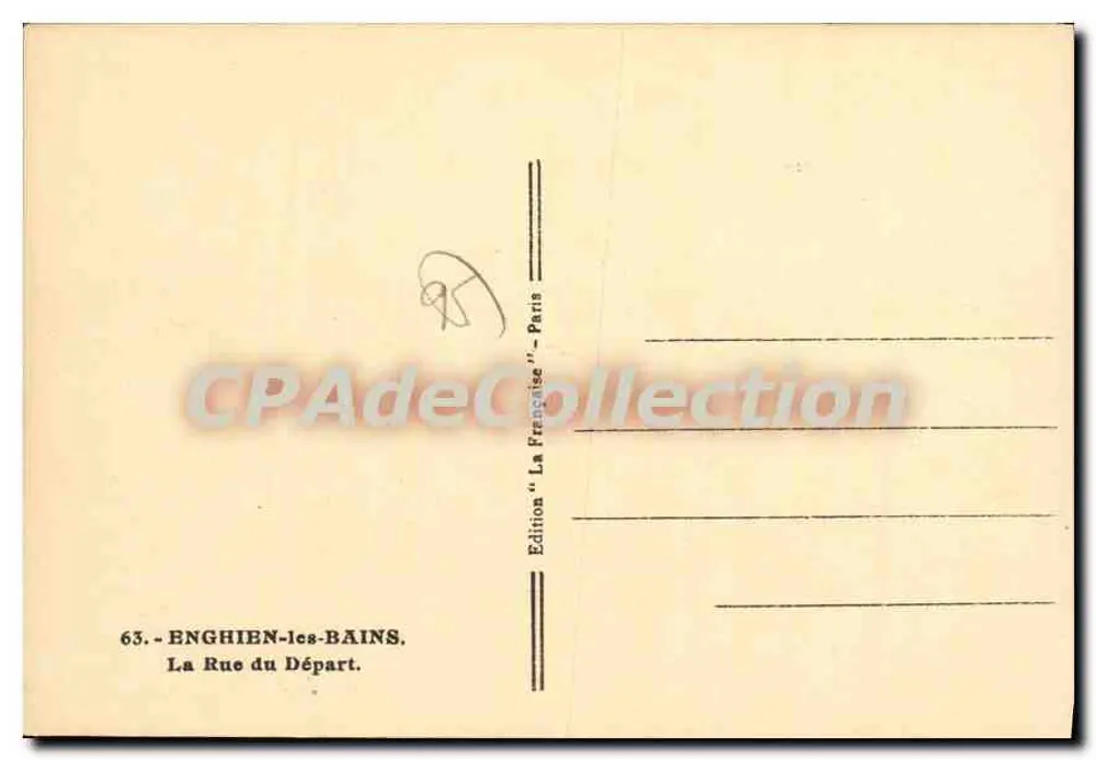Enghien-les-Bains — Ansicht der Rue du Départ — Ausgabe 'La Française' Paris - Rückseite