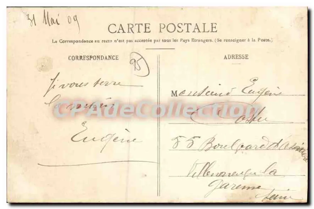 Pontoise vista de cima — vista aérea — A. Suyeh imp.-édit. - Ulien Godéfroy - Verso