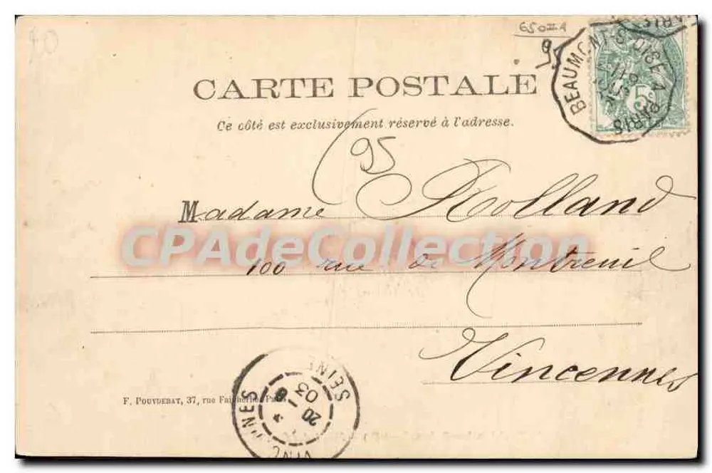 Enghien-les-Bains (S.-et-O.) — Hotel des Quatre Pavillons — Verlag Jubiétte - Rückseite