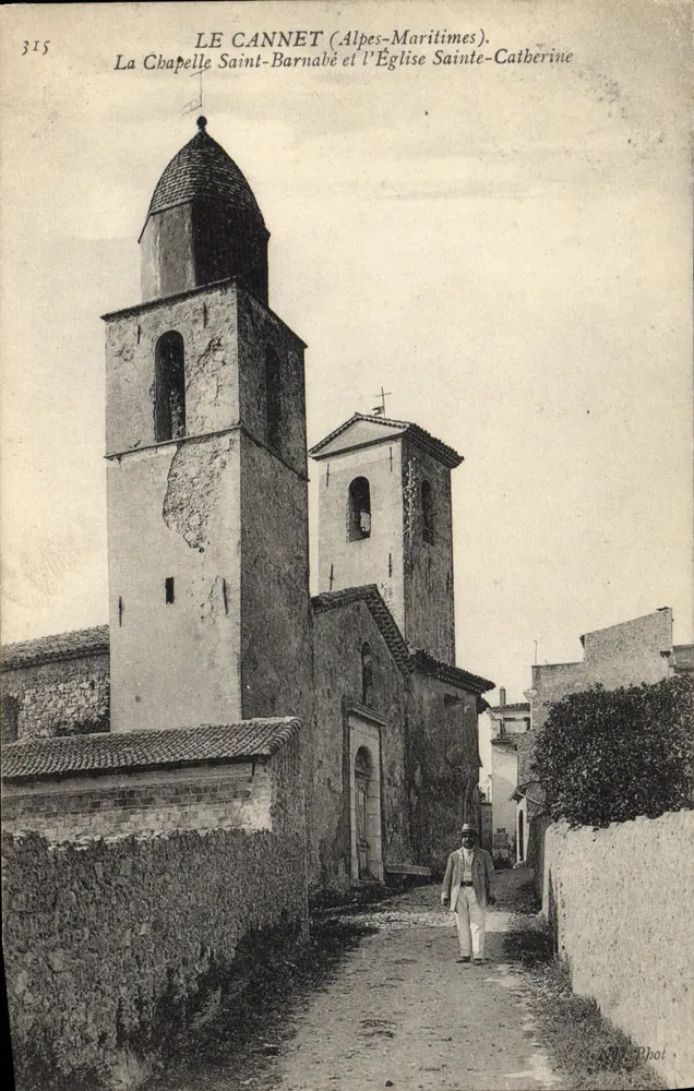 Le Cannet (Alpes-Maritimes) — Kapelle Saint-Barnabé und Kirche Sainte-Catherine — Foto. - Vorderseite